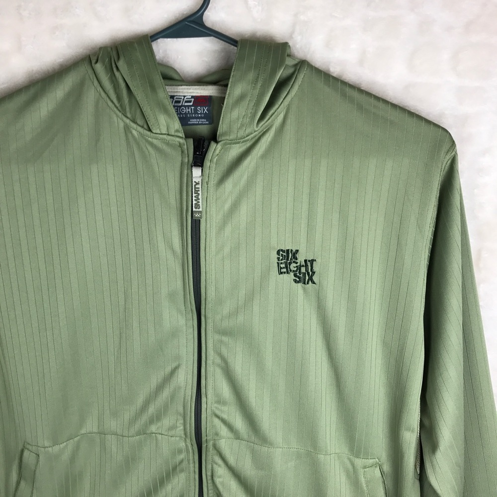 686 Smarty Green Zip Jacket Thumb Holes L NWOT